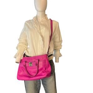 Kate Spade Pink Soft Leather Top Handle Medium Size Bag Purse